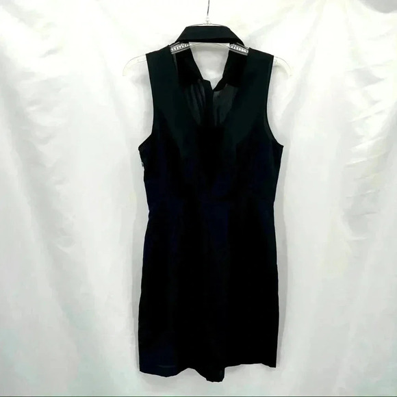 Yaya Women’s Black Open Back Dress Medium Lightweight Sleeveless Button Zipper - Picture 5 of 9